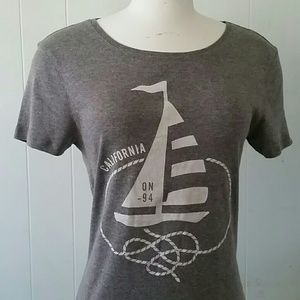 California tshirt sailing tee beach summer gray